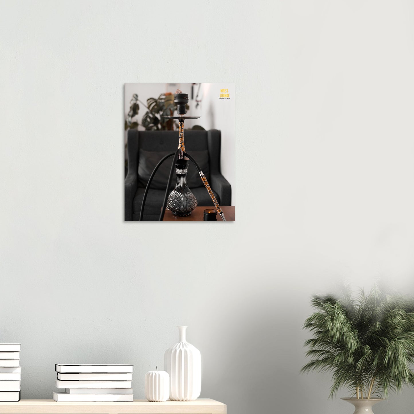 40x50 Displate 'Sleek Flower Black'