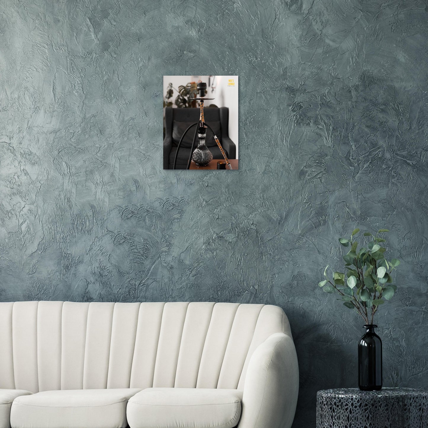 40x50 Displate 'Sleek Flower Black'