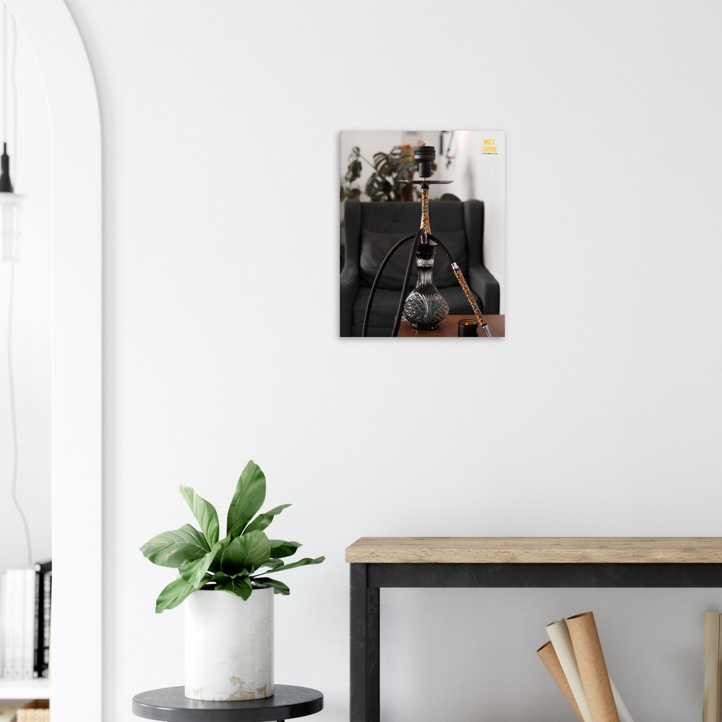 40x50 Displate 'Sleek Flower Black'