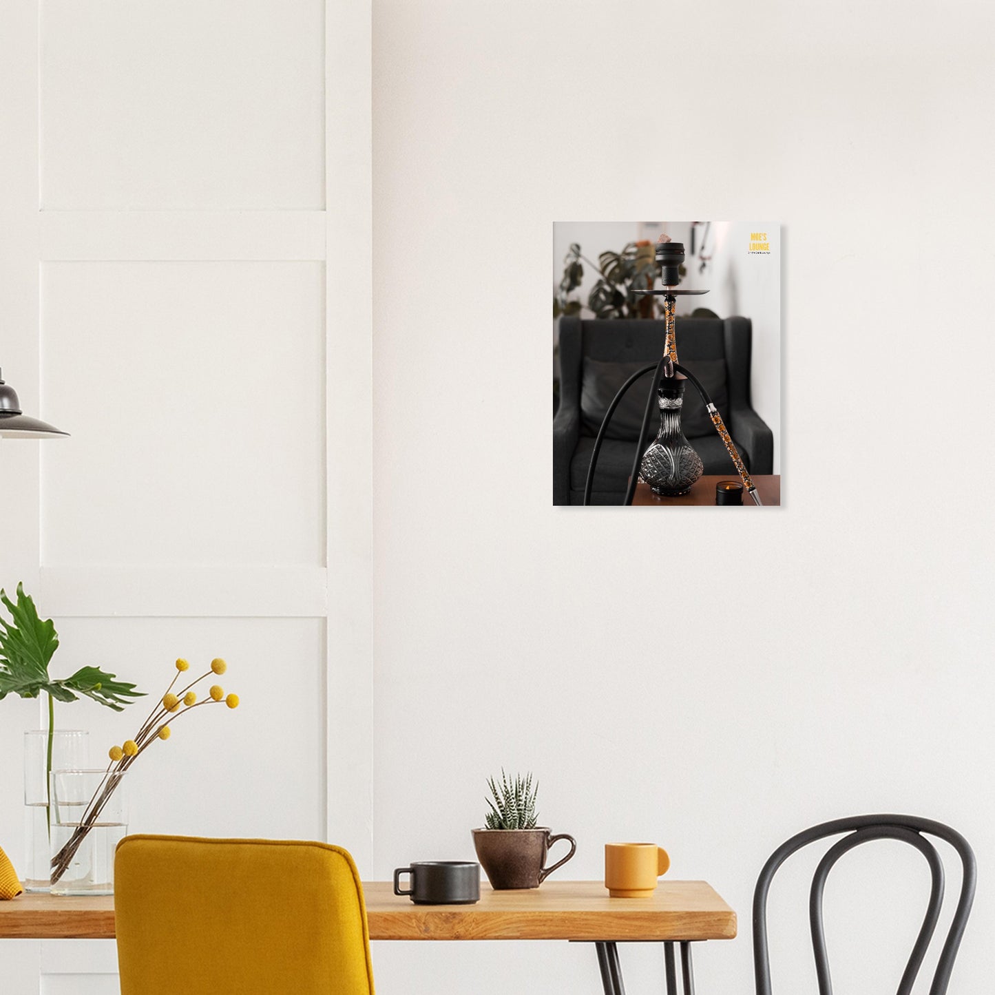 40x50 Displate 'Sleek Flower Black'