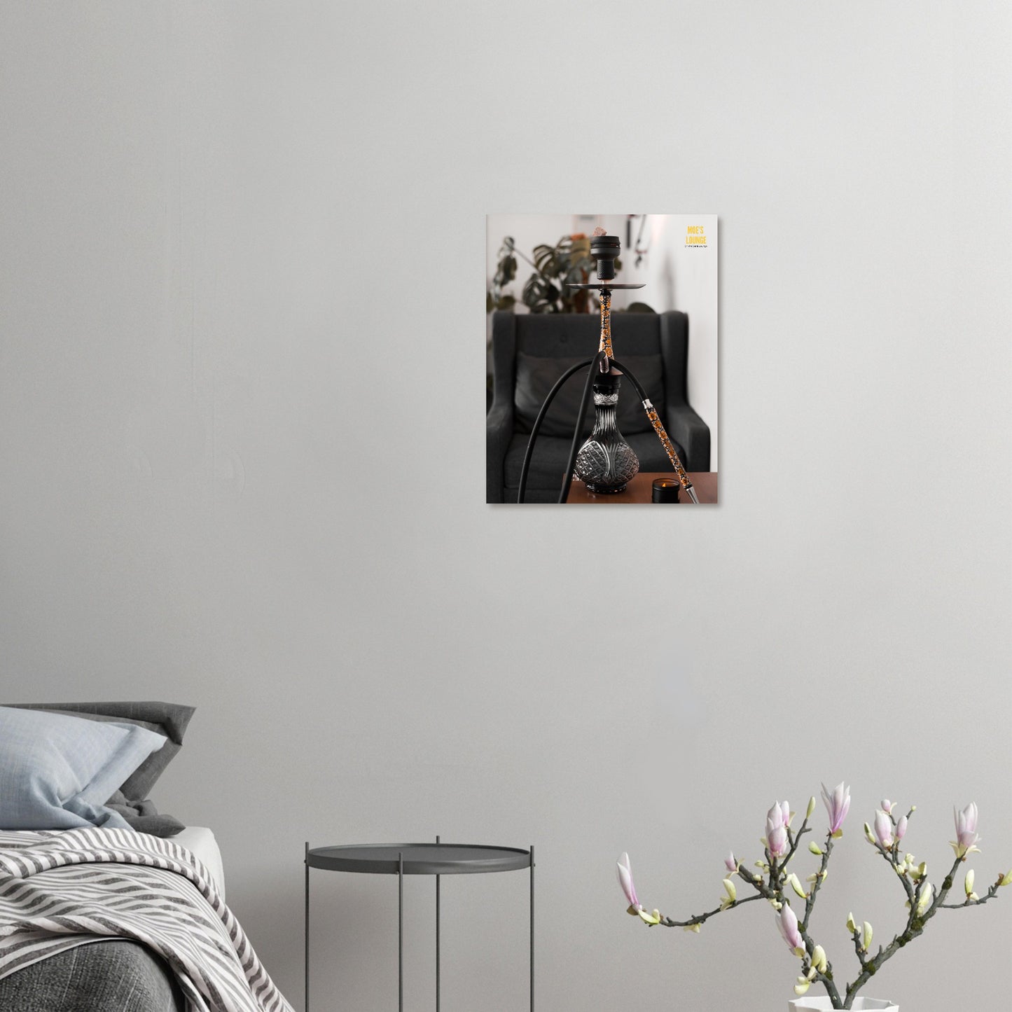 40x50 Displate 'Sleek Flower Black'